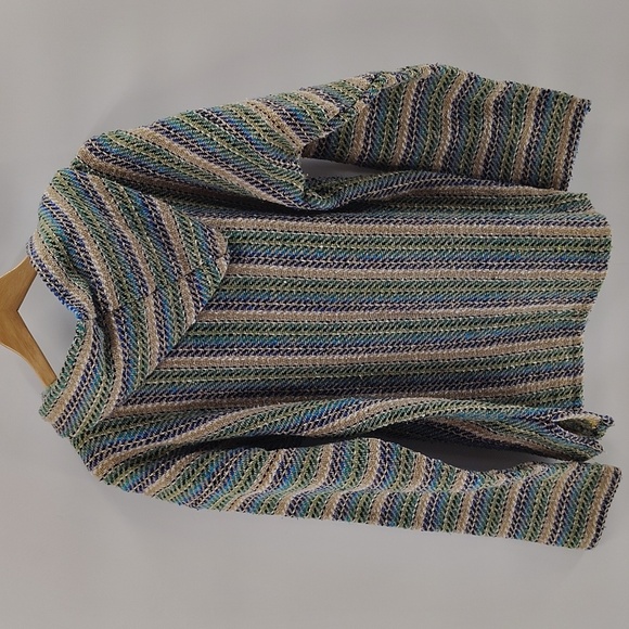 El Paso Saddle Blanket Pullover Hoodie Size Medium Green Blue - Picture 7 of 7